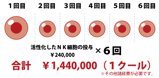 内藤メディカルクリニックでのNK1クールの値段